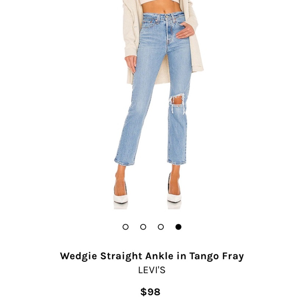 Levi’s Wedgie straight ankle jeans in Tango Fray